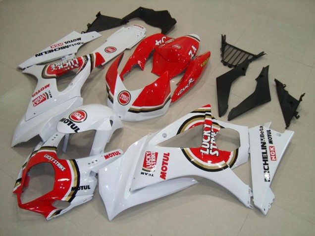 Rot Lucky Strike 2007-2008 GSXR 1000 Motorrad Verkleidung