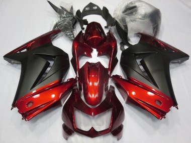 Rot & Matt Schwarz 2008-2012 Ninja 250 Motorrad Verkleidung