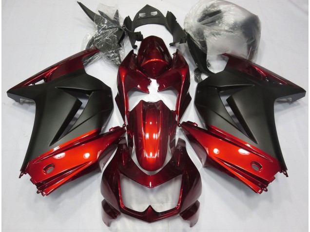 Rot & Matt Schwarz 2008-2012 Ninja 250 Motorrad Verkleidung