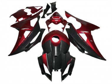 Rot Mit Carbonfaser-Stil 2008-2016 R6 Motorrad Verkleidung