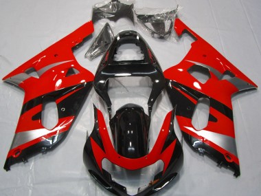 Rot OEM-Stil 2001-2003 GSXR 600-750 Motorrad Verkleidung