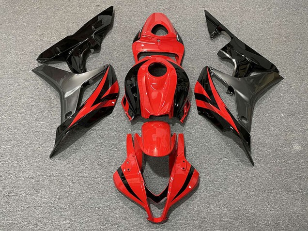 Rot OEM Stil & Grau 2007-2008 CBR600RR Motorrad Verkleidung