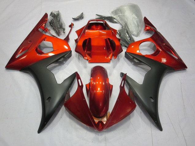 Rot / Orange Matt 2003-2004 R6 Motorrad Verkleidung