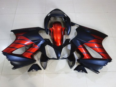 Rot & Schwarz 2002-2012 VFR800 Motorrad Verkleidung