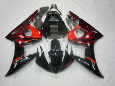 Rot & Schwarz 2003-2004 R6 Motorrad Verkleidung