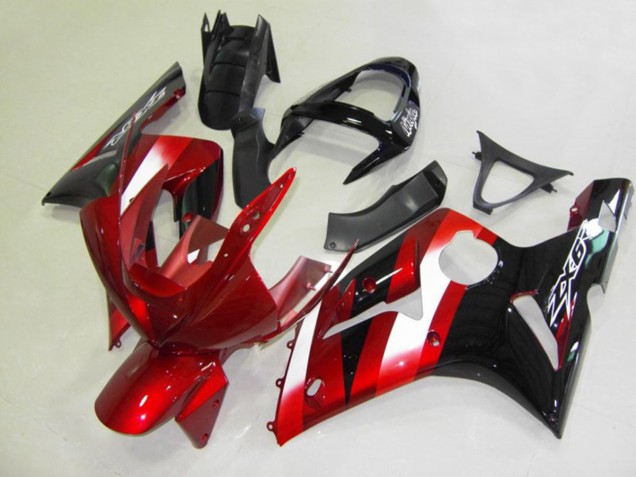 Rot & Schwarz 2003-2004 ZX6R Motorrad Verkleidung
