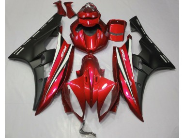 Rot Schwarz & Weiß 2006-2007 R6 Motorrad Verkleidung