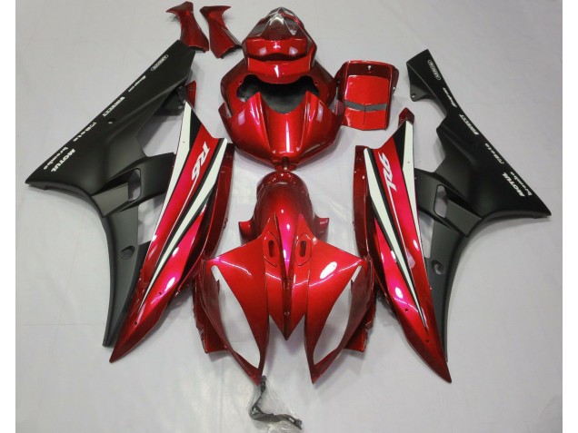 Rot Schwarz & Weiß 2006-2007 R6 Motorrad Verkleidung