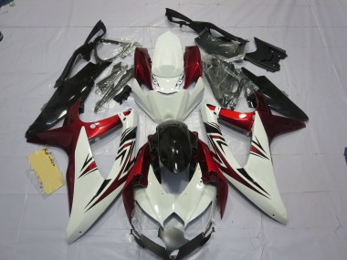 Rot Weiß Schwarz 2008-2010 GSXR 600-750 Motorrad Verkleidung