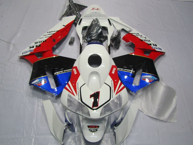 Rot Weiß Schwarz & Blau 2003-2004 CBR600RR Motorrad Verkleidung