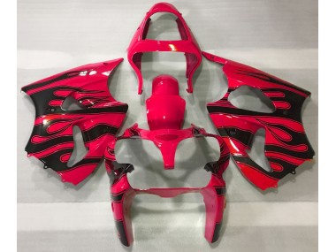 Rot & Schwarz Flamme 2000-2002 ZX6R Motorrad Verkleidung