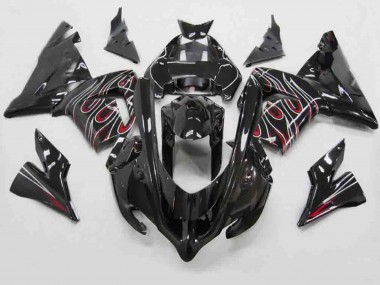 Rot Schwarz Flamme 2004-2005 ZX10R Motorrad Verkleidung