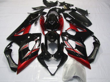 Rot & Schwarz Flare 2005-2006 GSXR 1000 Motorrad Verkleidung