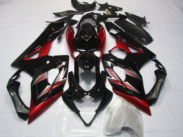 Rot & Schwarz Flare 2005-2006 GSXR 1000 Motorrad Verkleidung