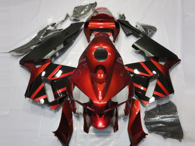 Rot & Schwarz Glänzendes Design 2005-2006 CBR600RR Motorrad Verkleidung
