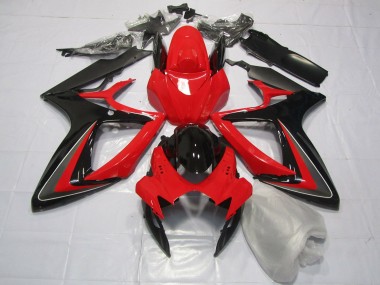 Rot Schwarz & Grau 2006-2007 GSXR 600-750 Motorrad Verkleidung