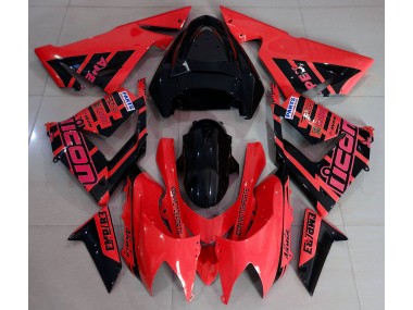 Rot & Schwarz & Logos 2004-2005 ZX10R Motorrad Verkleidung