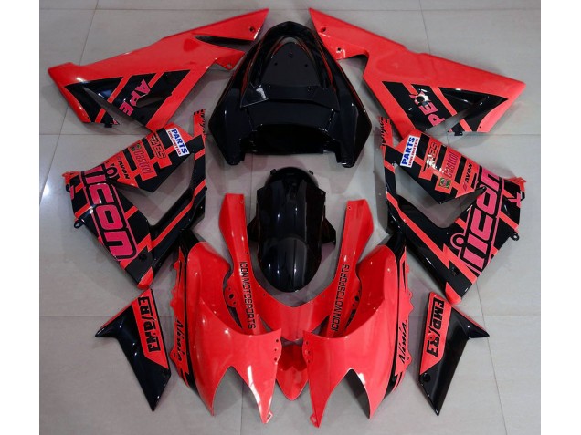 Rot & Schwarz & Logos 2004-2005 ZX10R Motorrad Verkleidung