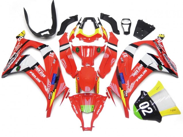 Rot & Schwarz Mit Weiß 2016-2019 ZX10R Motorrad Verkleidung