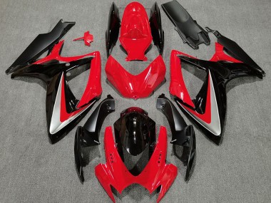 Rot Schwarz OEM-Stil 2006-2007 GSXR 600-750 Motorrad Verkleidung