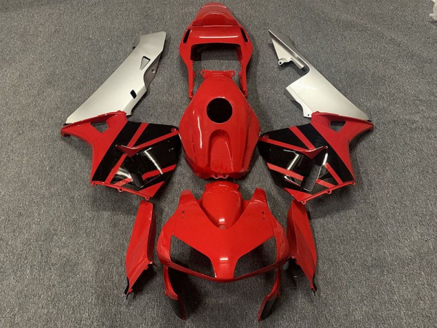 Rot Schwarz & Silber 2003-2004 CBR600RR Motorrad Verkleidung