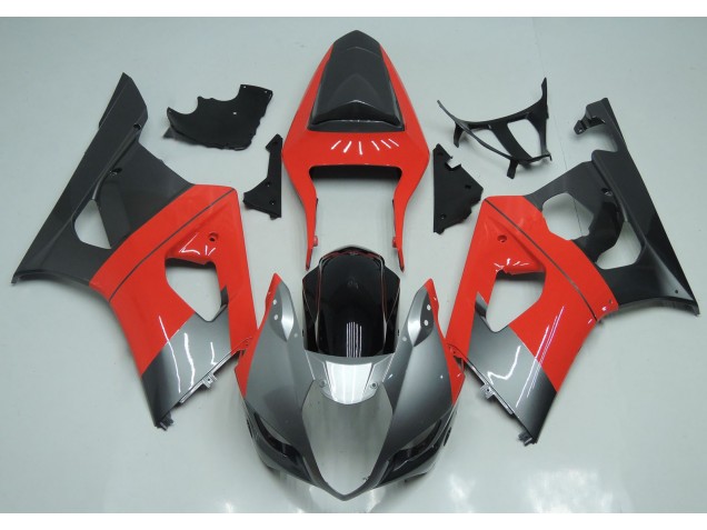 Rot-Silber & Schwarz 2003-2004 GSXR 1000 Motorrad Verkleidung