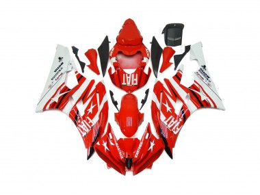 Rot & Weiß Stern Fiat 2006-2007 R6 Motorrad Verkleidung