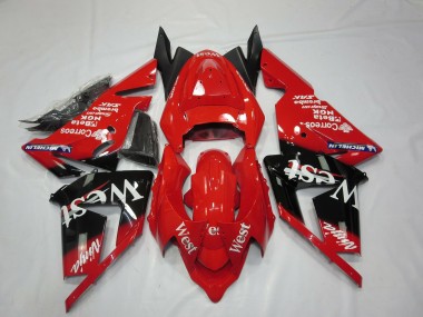 Rot West 2004-2005 ZX10R Motorrad Verkleidung