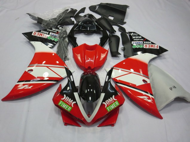 Rot-Weiß Yamalube 2012-2014 R1 Motorrad Verkleidung