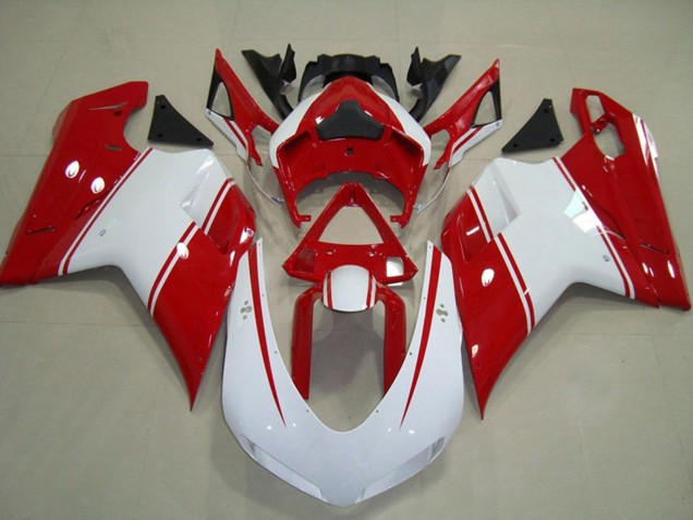 Rot-Weiße Anstecknadel 2007-2014 Ducati 848 1098 1198 Motorrad Verkleidung