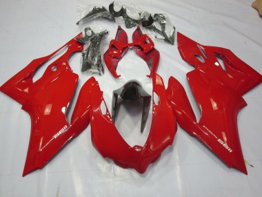 Schlichte Glanz Rot 2011-2014 Ducati 1199 Motorrad Verkleidung