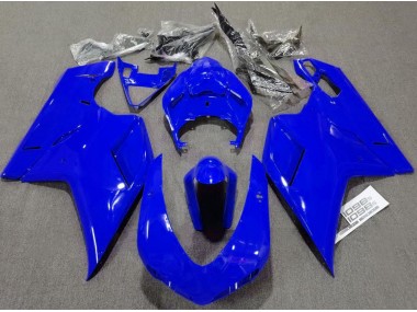 Schlichte Glänzend Blau 2007-2014 Ducati 848 1098 1198 Motorrad Verkleidung
