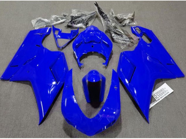 Schlichte Glänzend Blau 2007-2014 Ducati 848 1098 1198 Motorrad Verkleidung