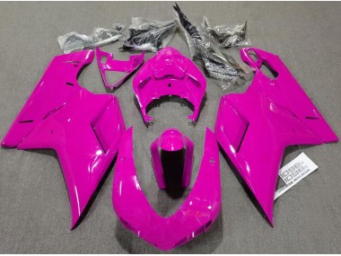 Schlichte Glanzrosa 2007-2014 Ducati 848 1098 1198 Motorrad Verkleidung