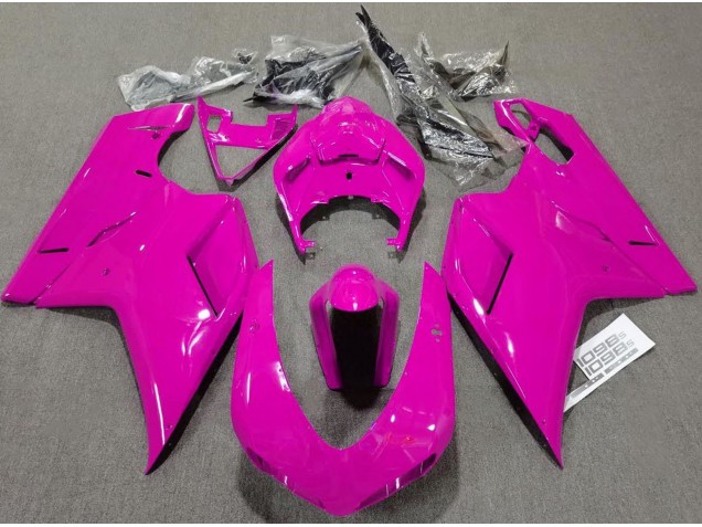 Schlichte Glanzrosa 2007-2014 Ducati 848 1098 1198 Motorrad Verkleidung