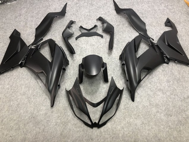 Schlichte Matt Schwarz 2013-2018 ZX6R Motorrad Verkleidung