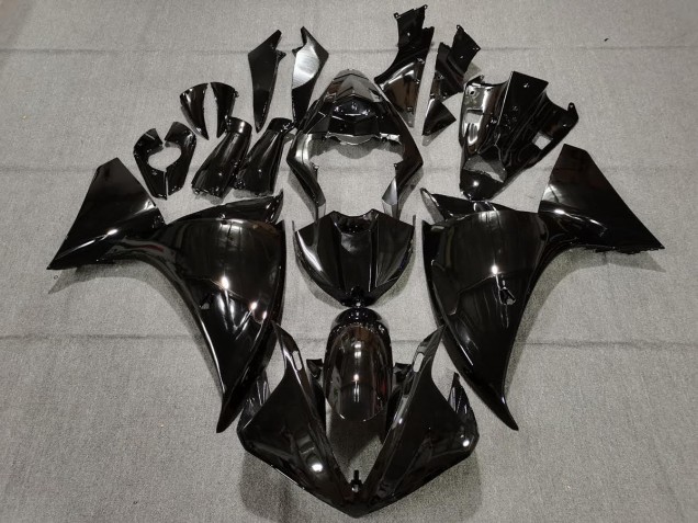 Schlichte Schwarz Glänzend 2009-2011 R1 Motorrad Verkleidung
