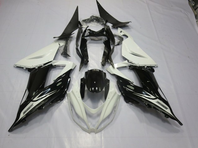 Schwarz & Weiß 2013-2018 ZX6R Motorrad Verkleidung Schwarz & Weiß 2013-2018 ZX6R Motorrad Verkleidung