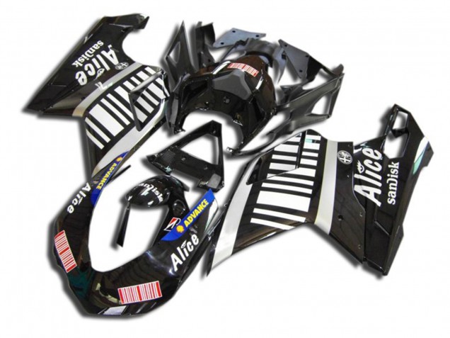 Schwarz Alice 2007-2014 Ducati 848 1098 1198 Motorrad Verkleidung