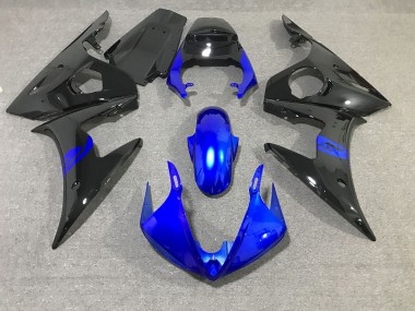 Schwarz & Blau Glänzend 2003-2004 R6 Motorrad Verkleidung