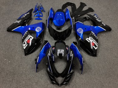 Schwarz & Blau Mit Benutzerdefinierten Logos 2009-2016 GSXR 1000 Motorrad Verkleidung