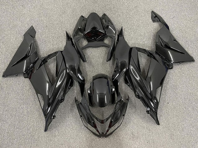 Schwarz-Einfarbig Glänzend 2013-2018 ZX6R Motorrad Verkleidung