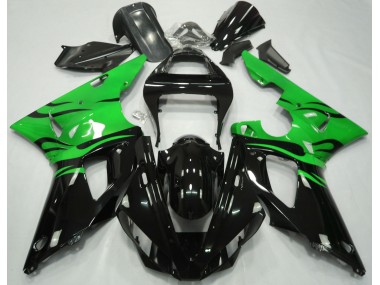 Schwarz Flamme & Grün 2000-2001 R1 Motorrad Verkleidung