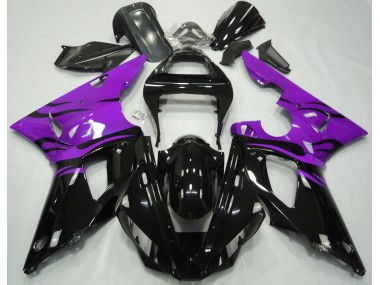 Schwarz Flamme & Lila 2000-2001 R1 Motorrad Verkleidung
