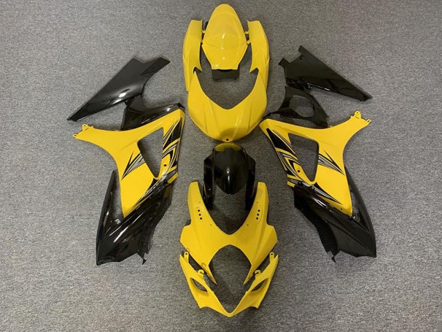 Schwarz & Gelb 2007-2008 GSXR 1000 Motorrad Verkleidung