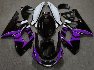 Schwarz Glanz Lila & Weiß 1998-2007 YZF600 Motorrad Verkleidung