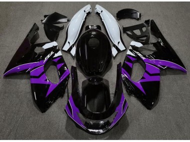 Schwarz Glanz Lila & Weiß 1998-2007 YZF600 Motorrad Verkleidung