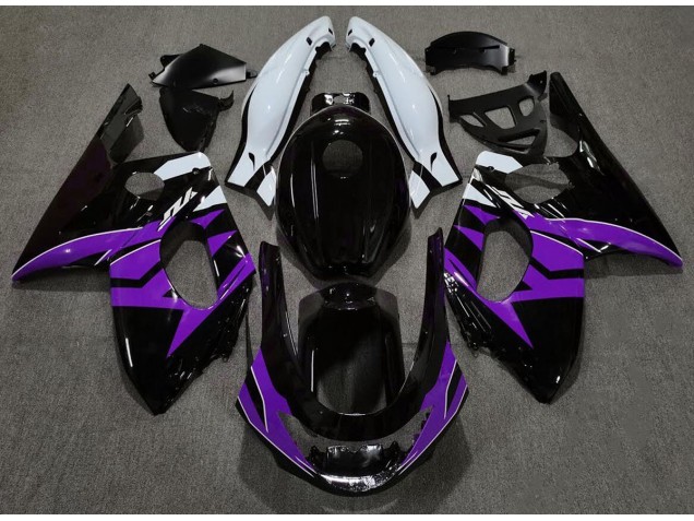 Schwarz Glanz Lila & Weiß 1998-2007 YZF600 Motorrad Verkleidung