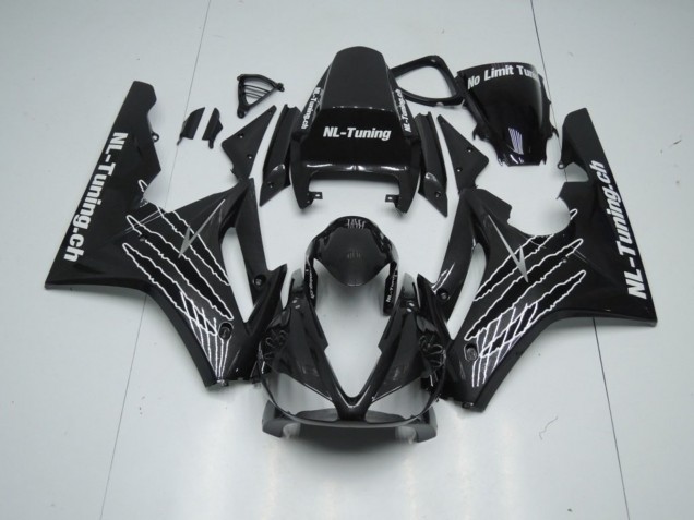 Schwarz Glanz Mit Weiß 2009-2012 Daytona 675 Motorrad Verkleidung