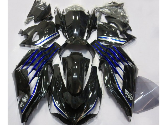 Schwarz Glänzend & Blau 2012-2021 ZX14R Motorrad Verkleidung